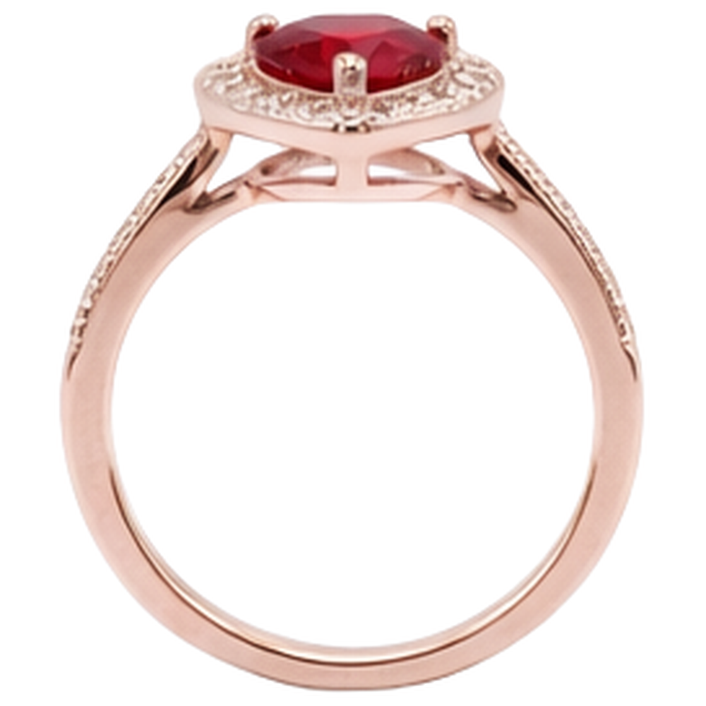 naturel rubis 8.5carats bague vue de profil