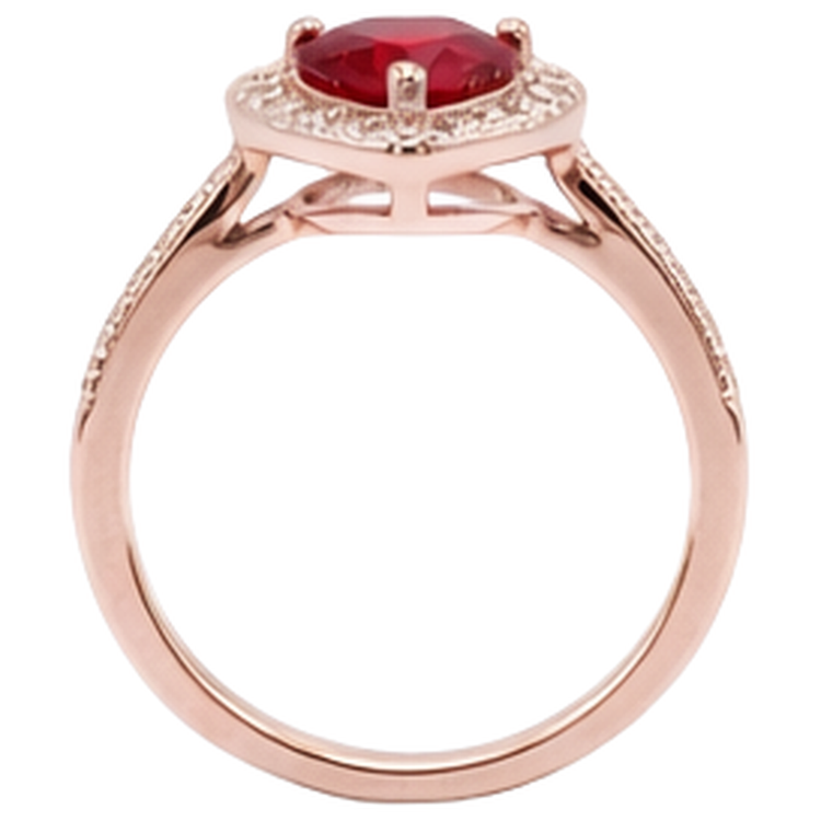 naturel rubis 8.5carats bague vue de profil