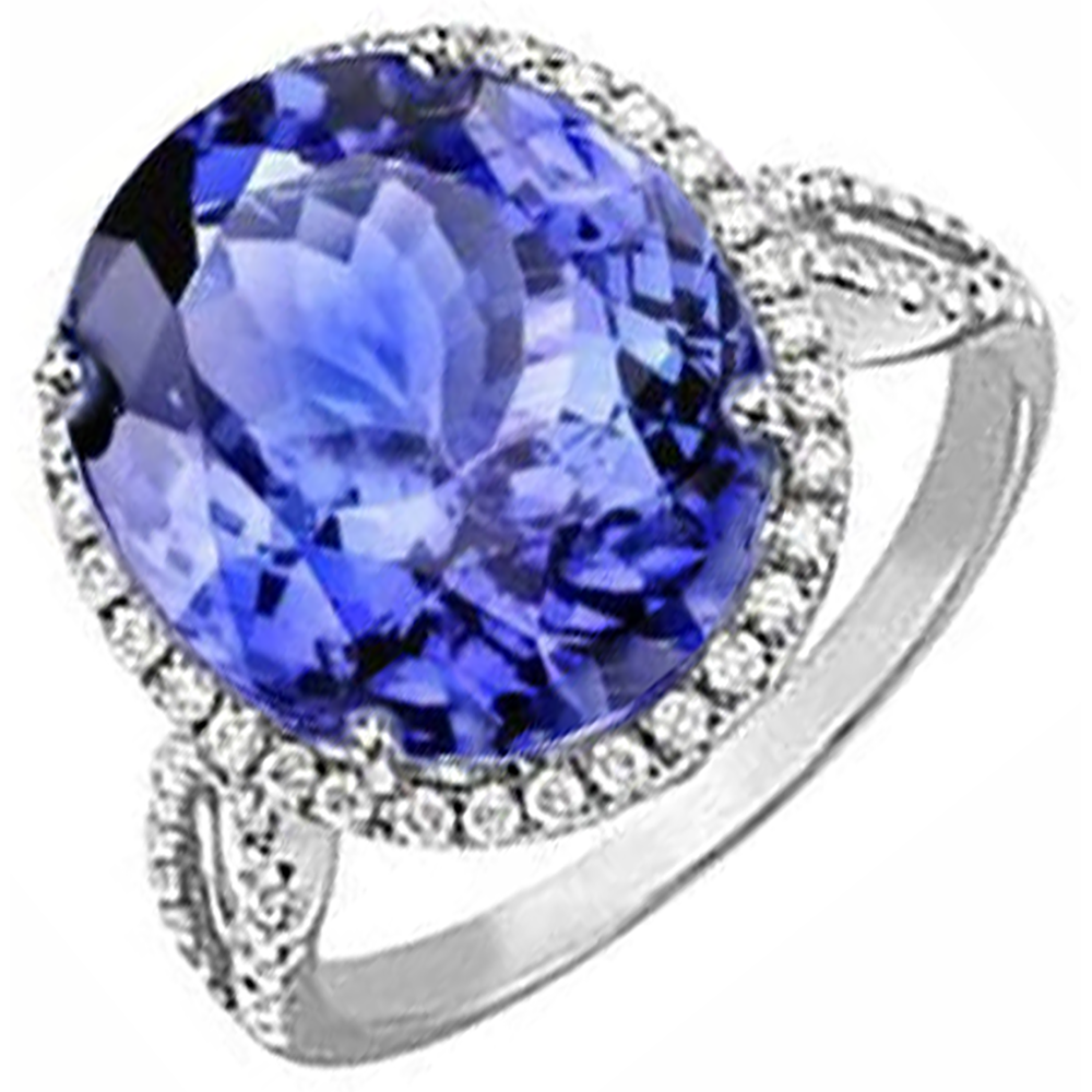 naturel round tanzanite 8.65carats alliance vue de dessus