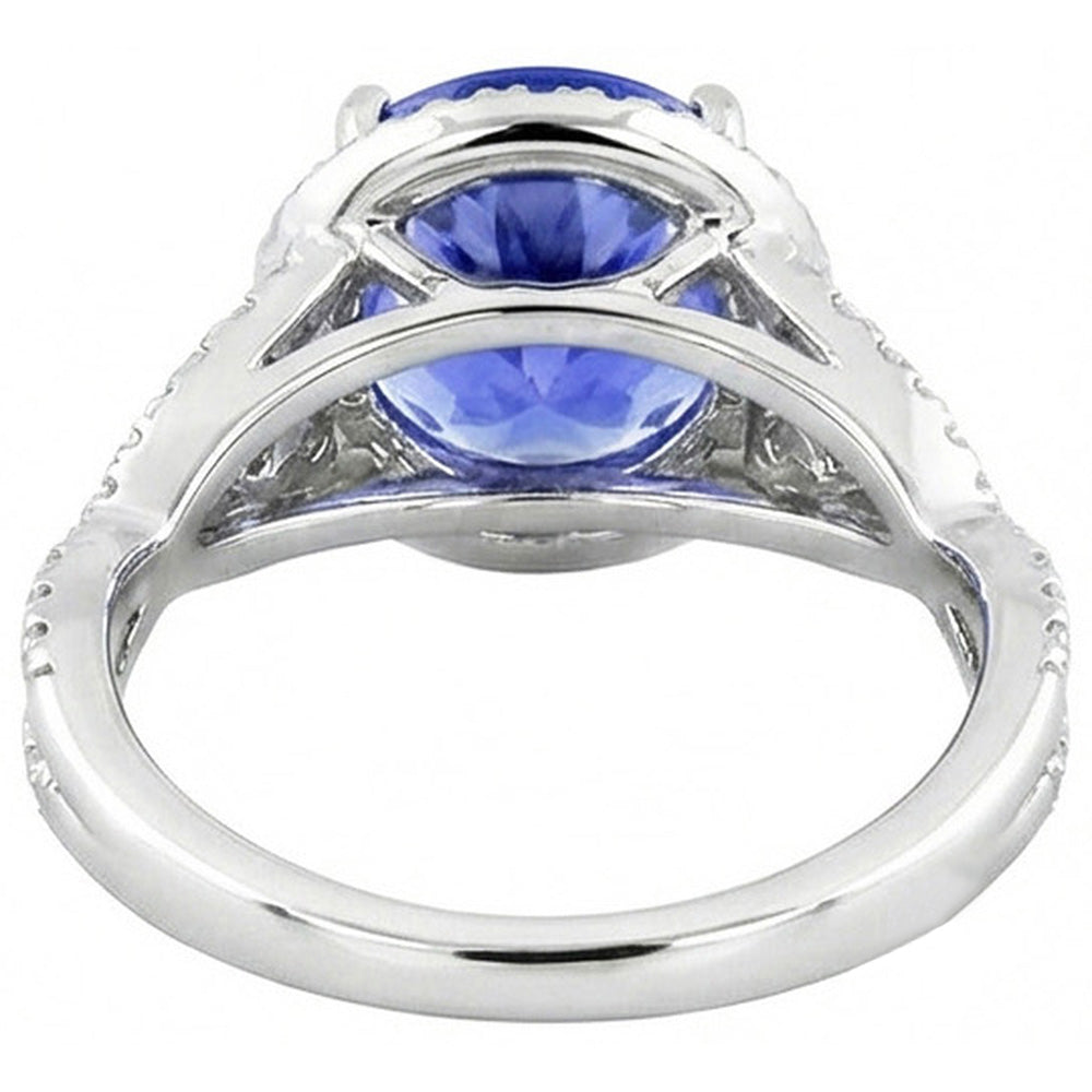 naturel round diamant 8.01carats bague vue de profil