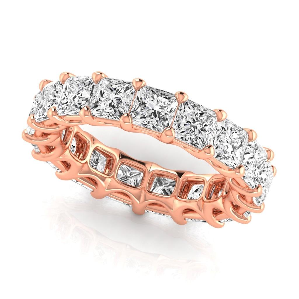 Eternity Band Or Rose 14 Carats avec Diamant Fin – vue de côté