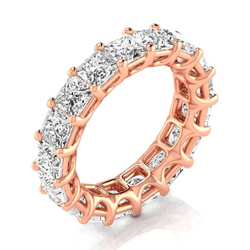 Fait à la main Diamant Fin Eternity Band 8,5 carats – Or Rose 14