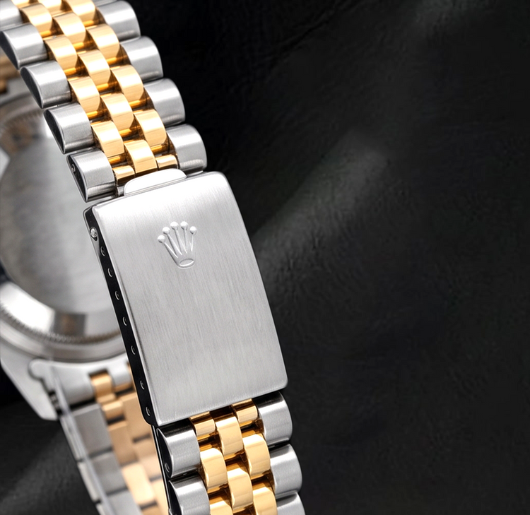 Montre Rolex Datejust 36 mm 16233 Bicolore Cadran Ivoire Chiffres Romains
