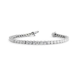 8.40 Carats Bracelet Tennis Véritable Diamants Taille Brillant Or Blanc 14K