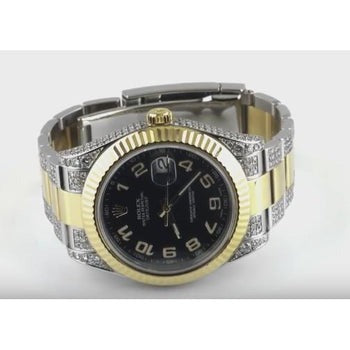 8 CT. ROLEX DATEJUST 2 41MM MONTRE HOMME CADRAN NOIR 