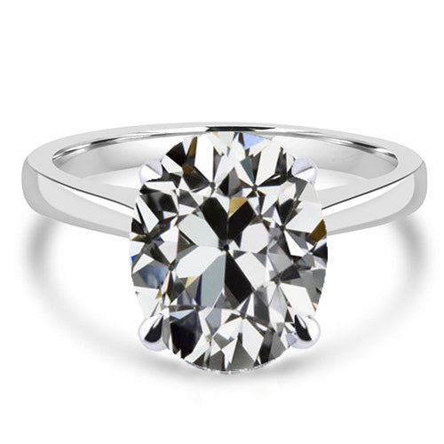 Artisanal Solitaire de Fiançailles 4 carats – vue de face