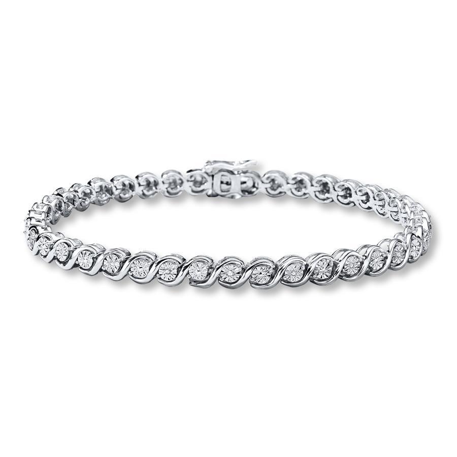 Diamant Fin Bracelet 0,20-carats Or Rose 14 Carats – vue principale