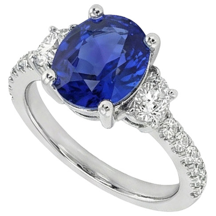 naturel oval diamant 9carats bague détail rapproché