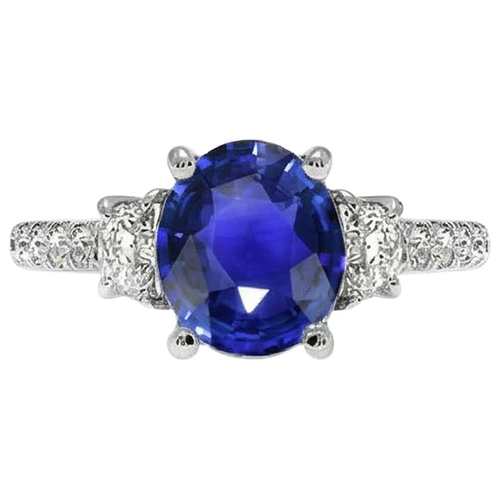 naturel oval diamant 9carats bague angle de côté