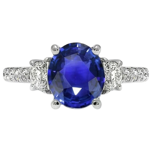 naturel oval diamant 9carats bague angle de côté