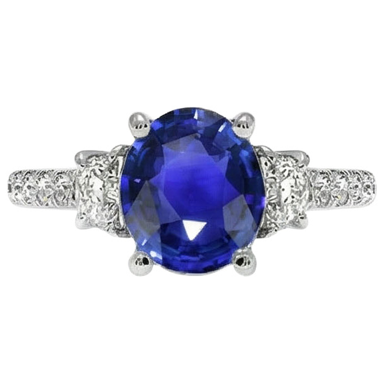 naturel oval diamant 9carats bague angle de côté