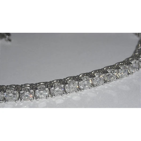 9.50 Carats Bracelet Tennis Réel Diamant Vs Bijoux Solide WG 18K