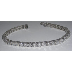 9.50 Carats Bracelet Tennis Réel Diamant Vs Bijoux Solide WG 18K