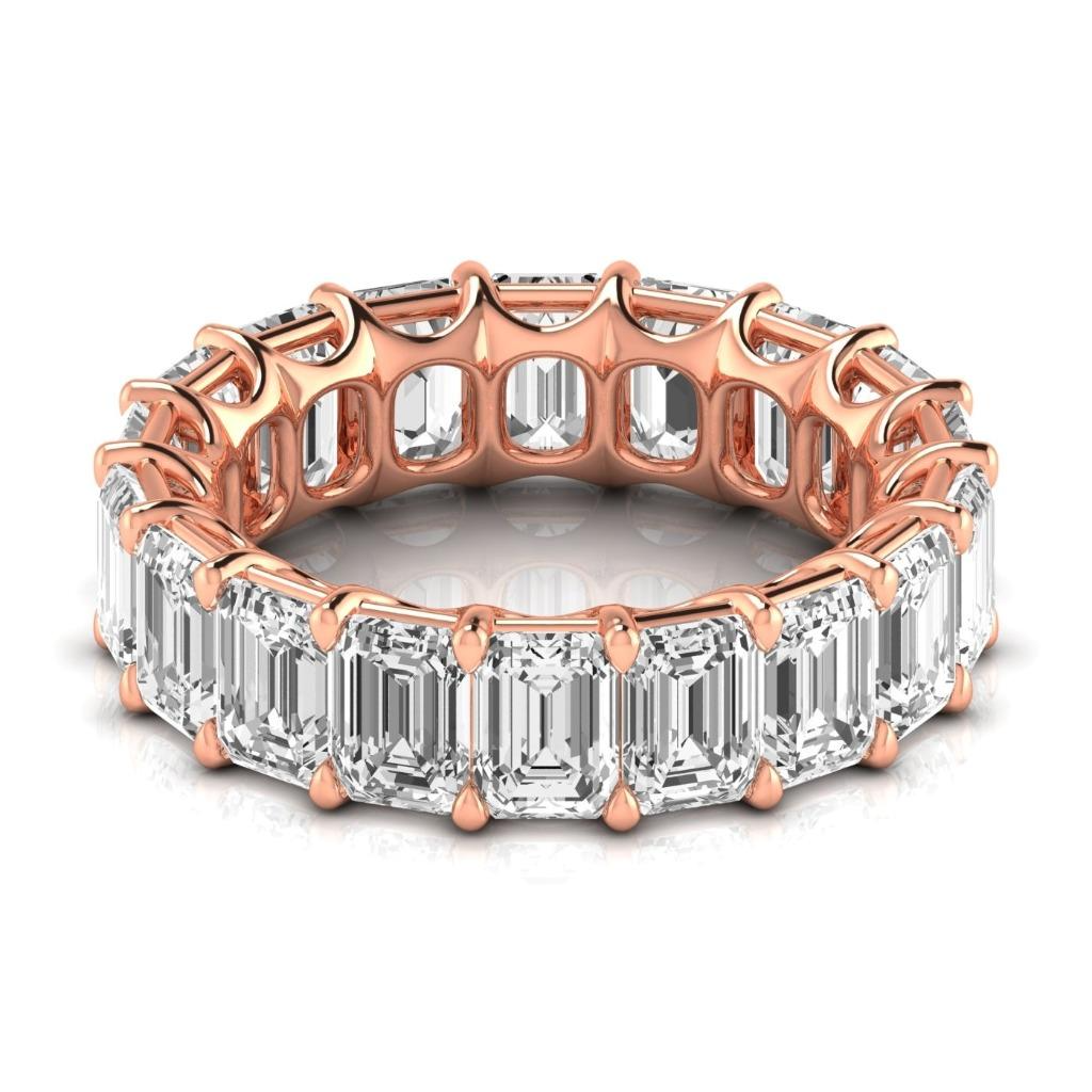 Brillant Eternity Band 0,50 carats Or Rose 14 Carats – vue de face