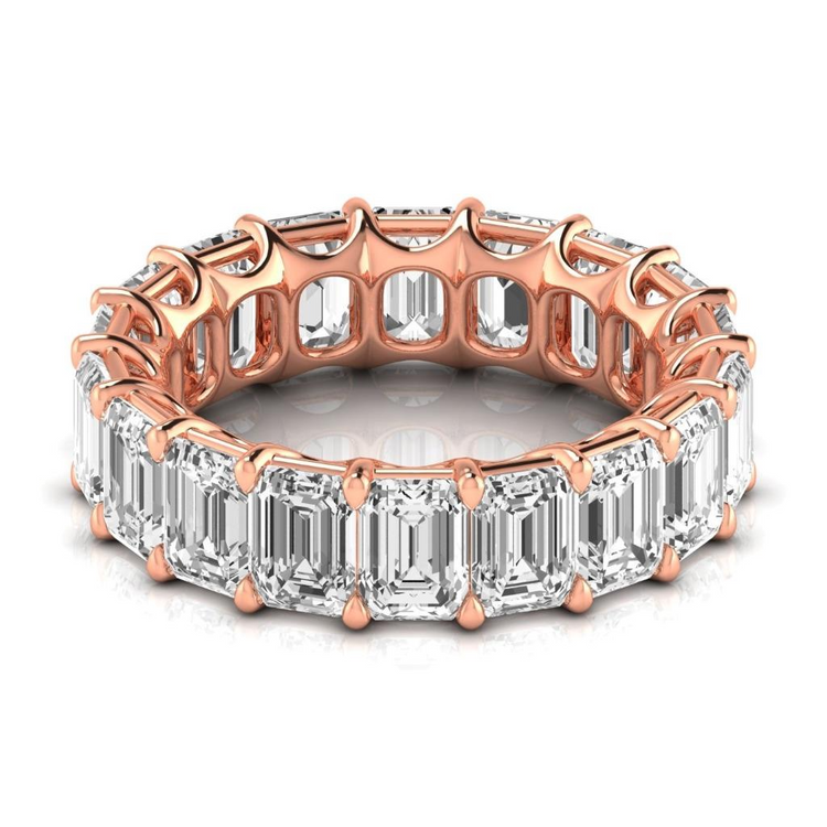 Brillant Eternity Band 0,50 carats Or Rose 14 Carats – vue de face