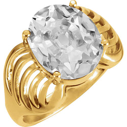 Brillant Bague Solitaire – Or Jaune 14 Carats 5 carats