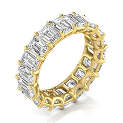 Brillant taille Taille à Degrés Eternity Band 9 carats – Or