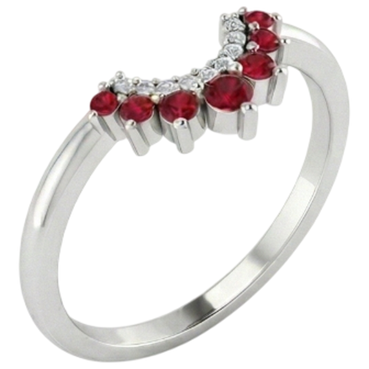 Alliance 1 Carat Diamant Naturels Extraits des Mines ( et non cultivés en laboratoire ) & Rubis Femme Bijoux