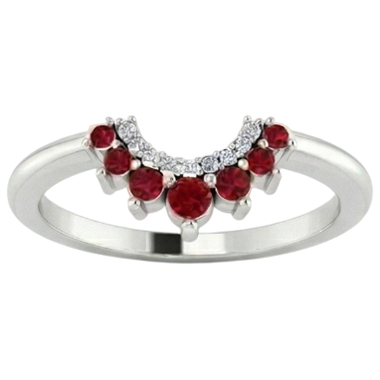 Alliance 1 Carat Diamant Naturels Extraits des Mines ( et non cultivés en laboratoire ) & Rubis Femme Bijoux
