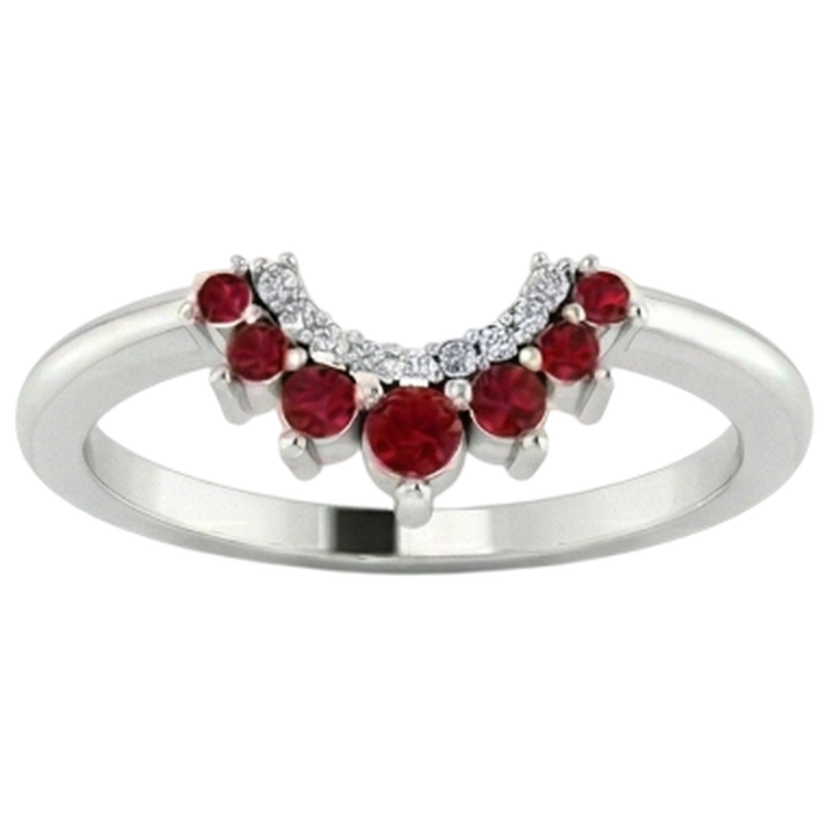 Alliance 1 Carat Diamant Naturels Extraits des Mines ( et non cultivés en laboratoire ) & Rubis Femme Bijoux