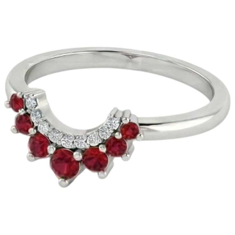 Alliance 1 Carat Diamant Naturels Extraits des Mines ( et non cultivés en laboratoire ) & Rubis Femme Bijoux