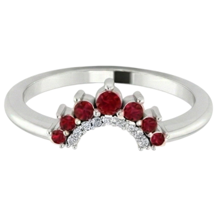 Alliance 1 Carat Diamant Naturels Extraits des Mines ( et non cultivés en laboratoire ) & Rubis Femme Bijoux
