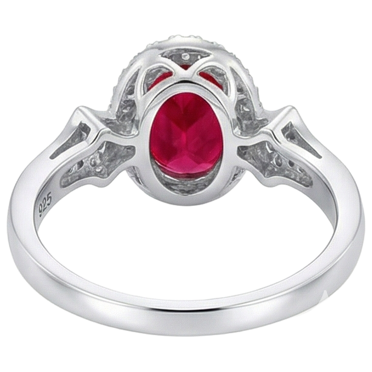 Alliance 2.75 Carats Rubis Et Diamants Naturels Extraits des Mines ( et non cultivés en laboratoire ) Or Blanc 14K