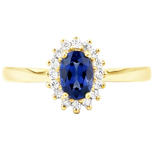 naturel oval tanzanite 2carats alliance angle de côté