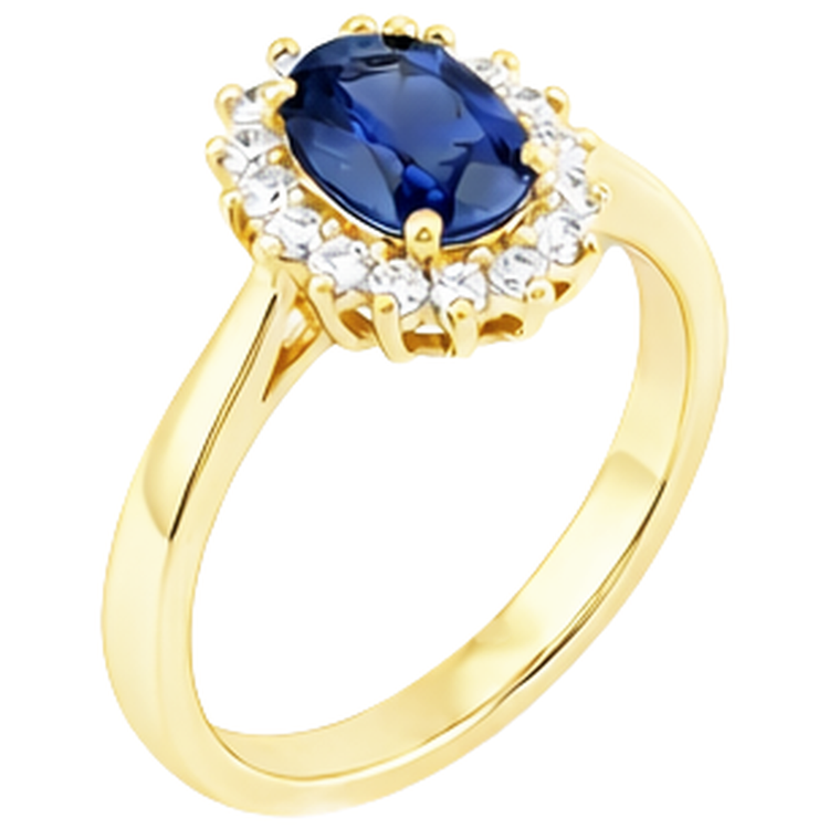 naturel oval tanzanite 2carats alliance vue de profil