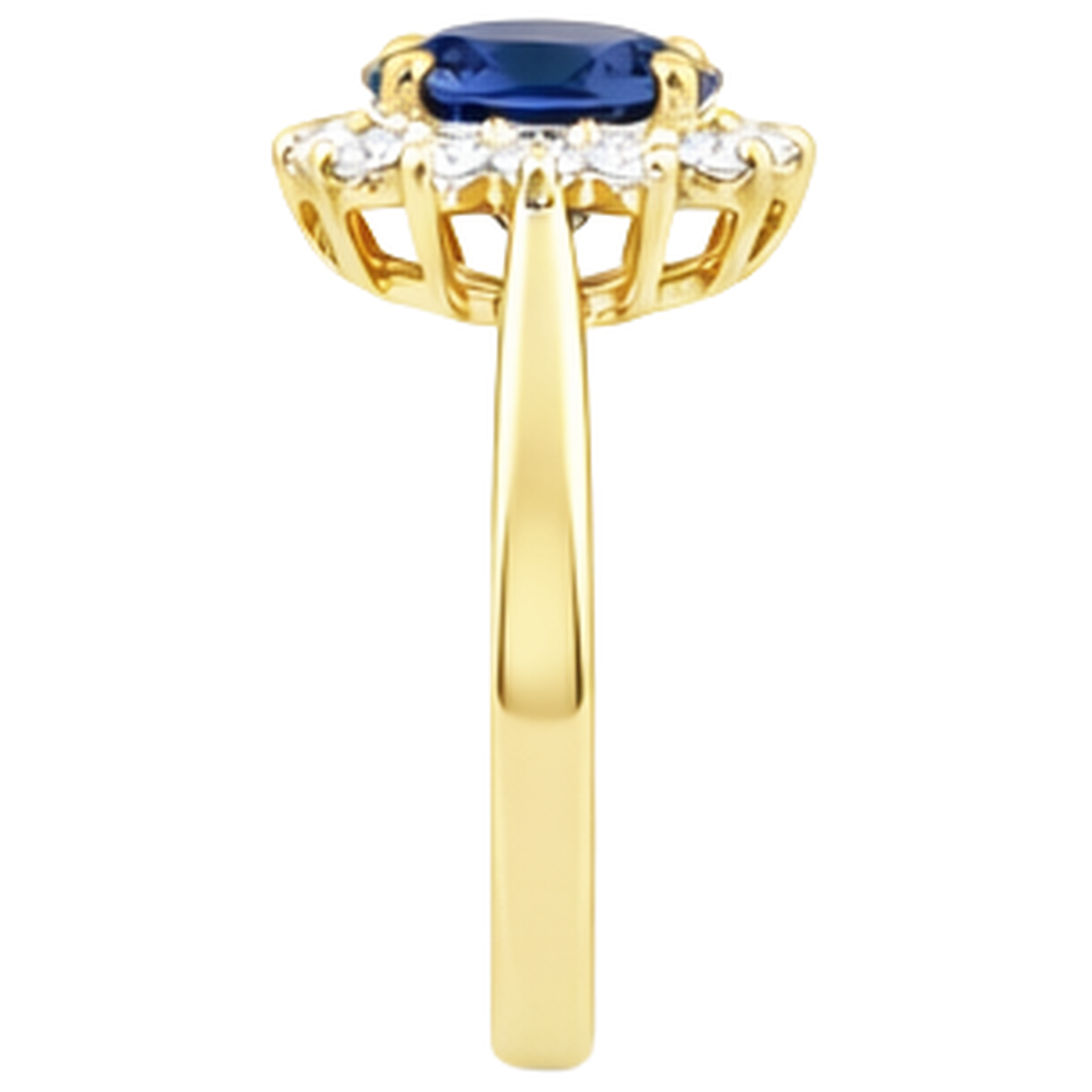 naturel oval tanzanite 2carats alliance sur blanc