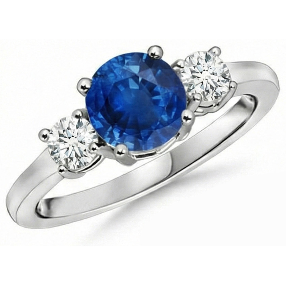 naturel round diamant 2.70carats alliance vue de profil