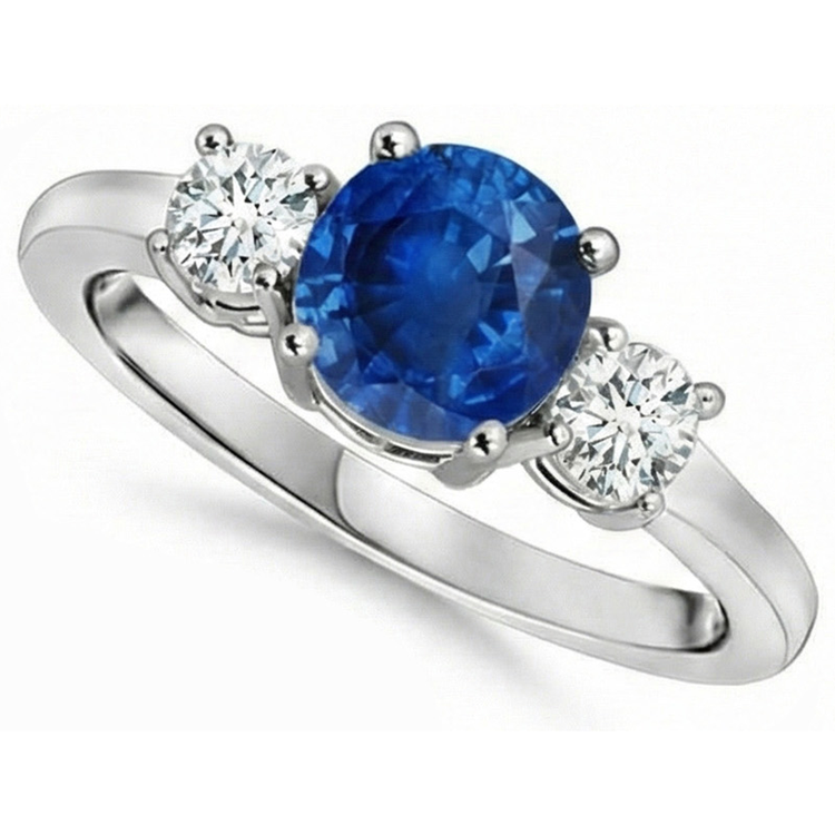 naturel round diamant 2.70carats alliance vue de dessus