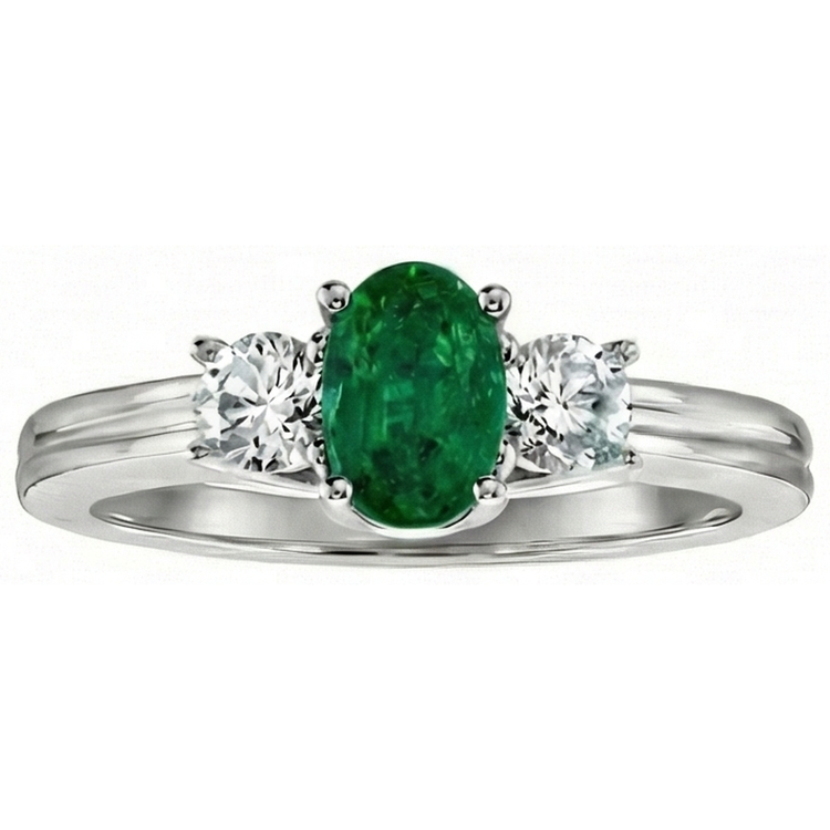 naturel oval diamant 3.50carats alliance angle de côté