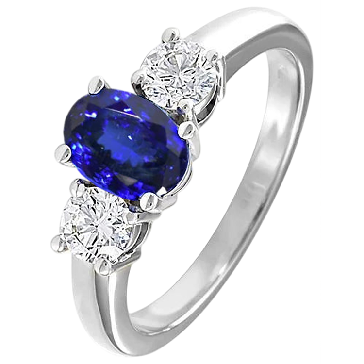 Alliance 3 Pierres Tanzanite Et Diamants Naturels Extraits des Mines ( et non cultivés en laboratoire ) 5.50 Carats Or 14K