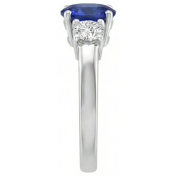 Alliance 3 Pierres Tanzanite Et Diamants Naturels Extraits des Mines ( et non cultivés en laboratoire ) 5.50 Carats Or 14K