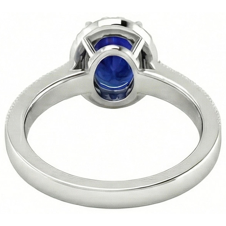 naturel oval diamant 4carats alliance sur blanc
