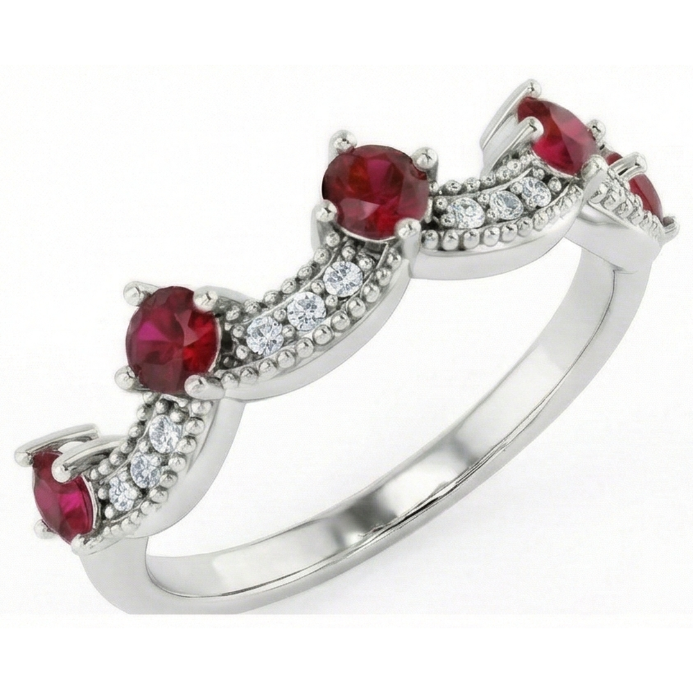 Alliance Diamant Naturels Extraits des Mines ( et non cultivés en laboratoire ) 1.74 Carats Birmanie Rubis Femme Bijoux