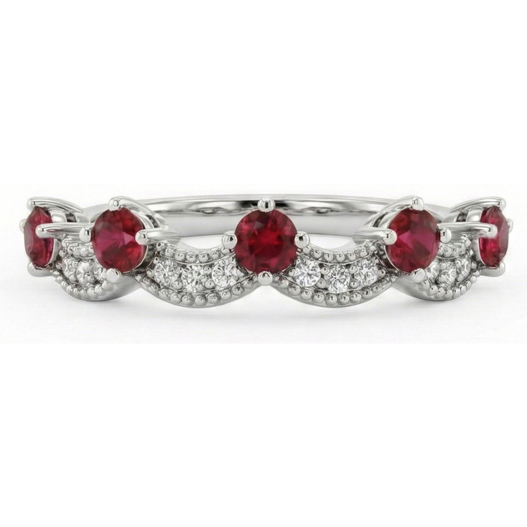 Alliance Diamant Naturels Extraits des Mines ( et non cultivés en laboratoire ) 1.74 Carats Birmanie Rubis Femme Bijoux