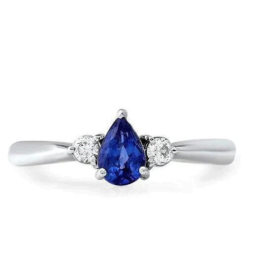 Alliance Diamant Saphir Bleu