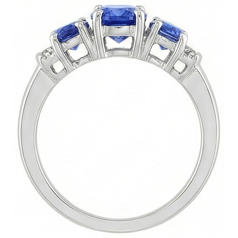 naturel round diamant 5.26carats alliance vue de profil