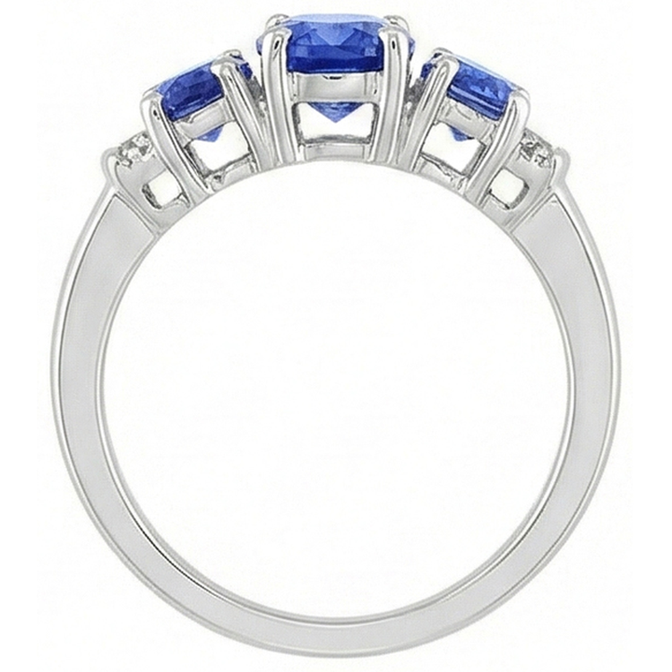 naturel round diamant 5.26carats alliance vue de profil