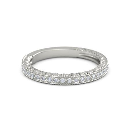 Alliance En Véritable Diamant 0.70 Carats Bijoux Pour Femmes De Style Antique