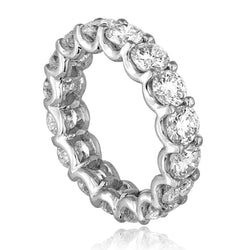 Alliance Eternité Réel Diamant Rond Pour Femme 4.80 Carats En or Blanc