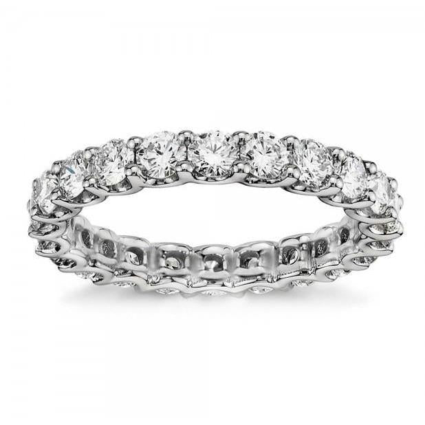 Alliance Éternité Véritable Diamants 3.30 Carats Or Blanc 14K