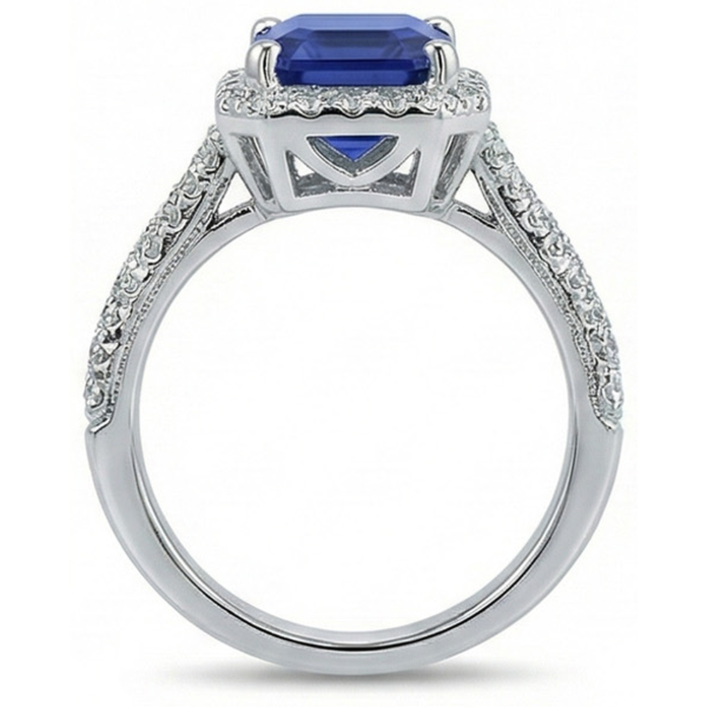 naturel diamant 4carats alliance avec accents diamants