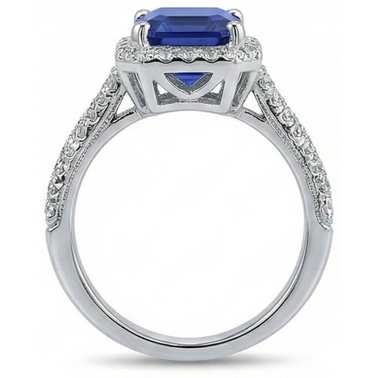naturel diamant 4carats alliance avec accents diamants