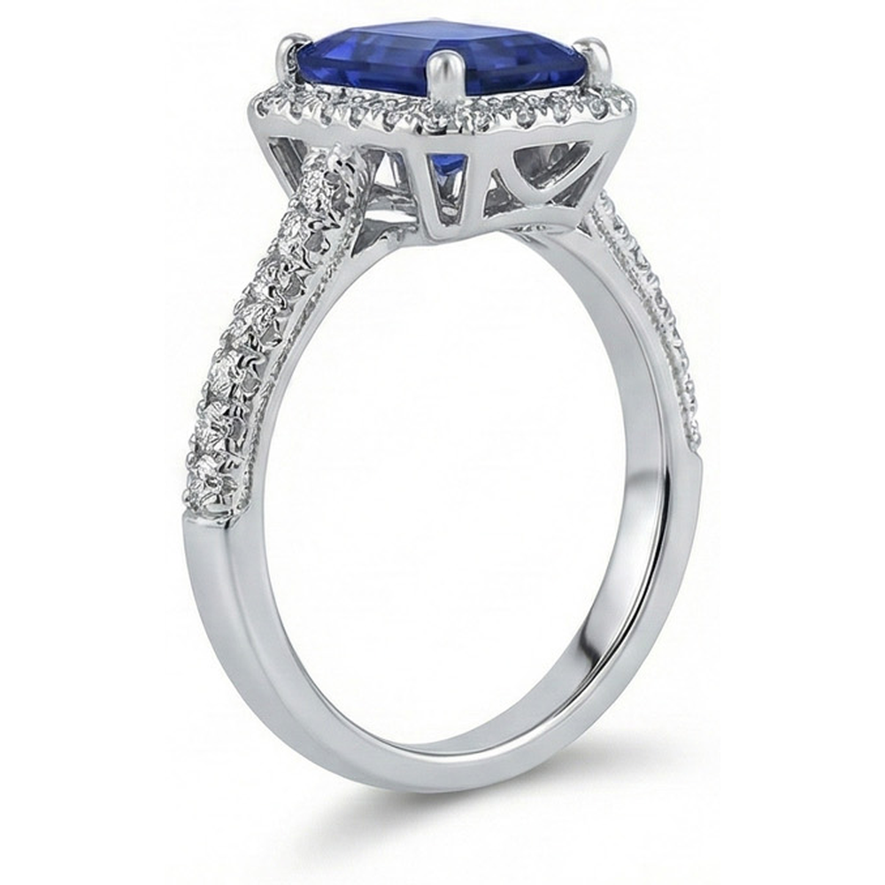 naturel diamant 4carats alliance vue de profil