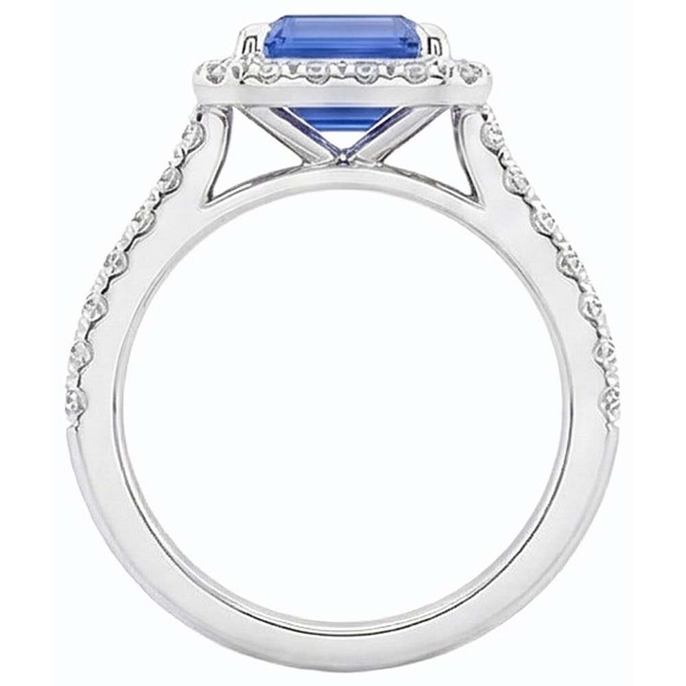 naturel diamant 3.50carats alliance vue de profil