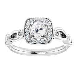 Alliance Halo Réel Diamant Noir Vieux Mineur & Marquise Or 3.50 Carats