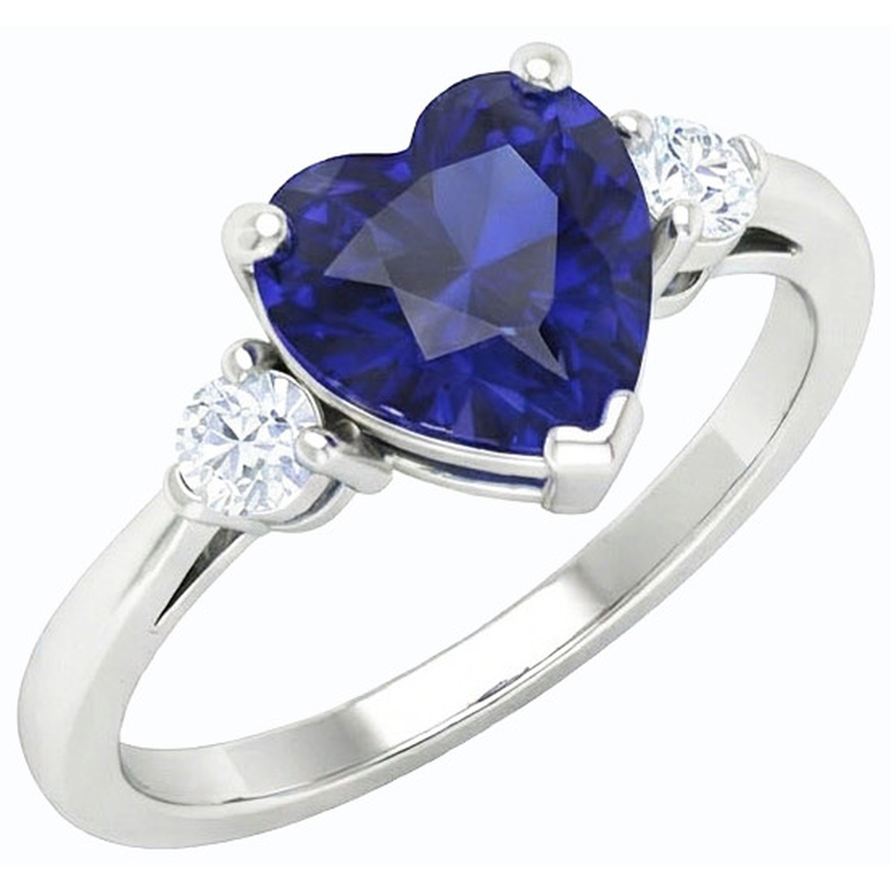naturel round diamant 2carats alliance vue de face